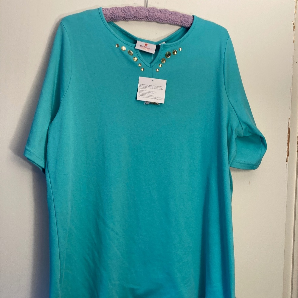 Short Sleeve Jersey with Rhinestones